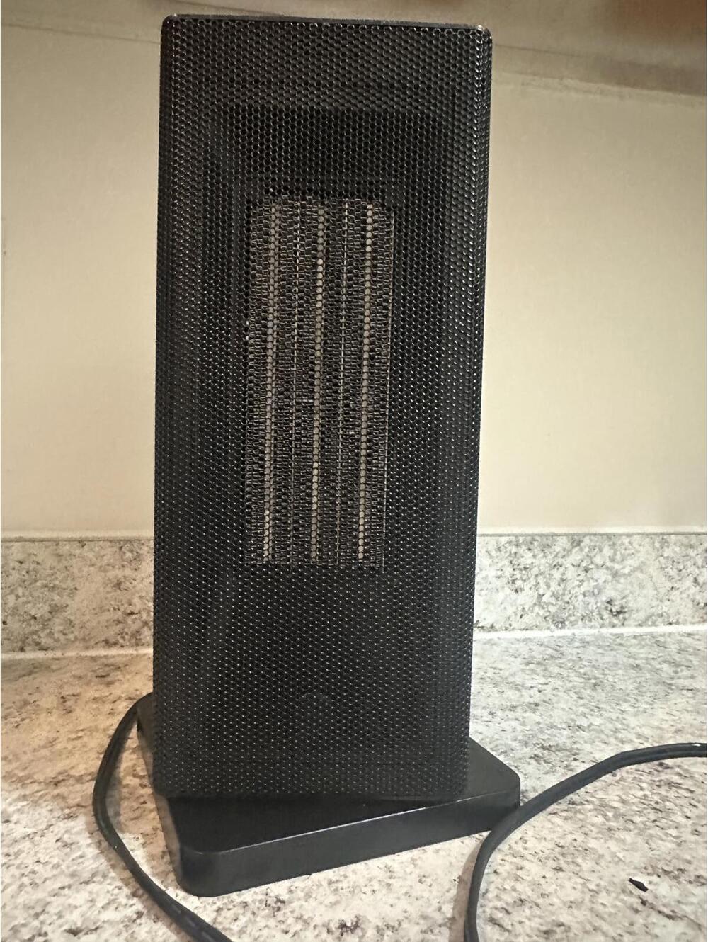 Compact Black Electric Space Heater